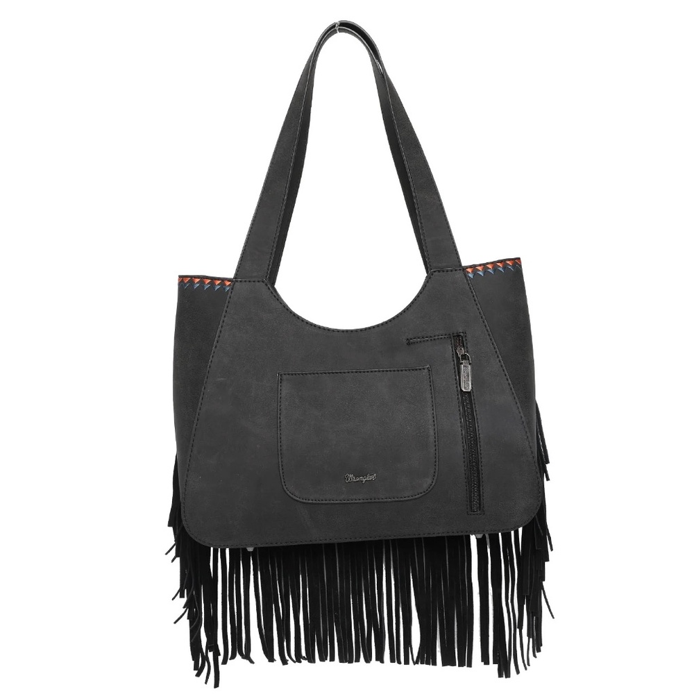 Wrangler Embroidered Fringe Collection Concealed Carry Tote Turquoise - Picture 2 of 3